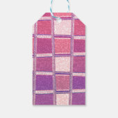 Chunky Chic Modern Glitter Pink Paars Glamour Cadeaulabel (Achterkant)