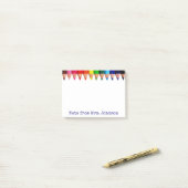 Chunky Colored Pencils Post-it Notes (Op bureau)