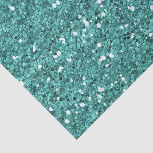 Chunky Confetti Glitter Sparkle Blauwgroen Blauw Tissuepapier (Detail)