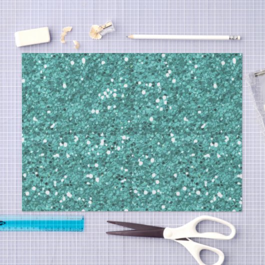 Chunky Confetti Glitter Sparkle Blauwgroen Blauw Tissuepapier (Craft)