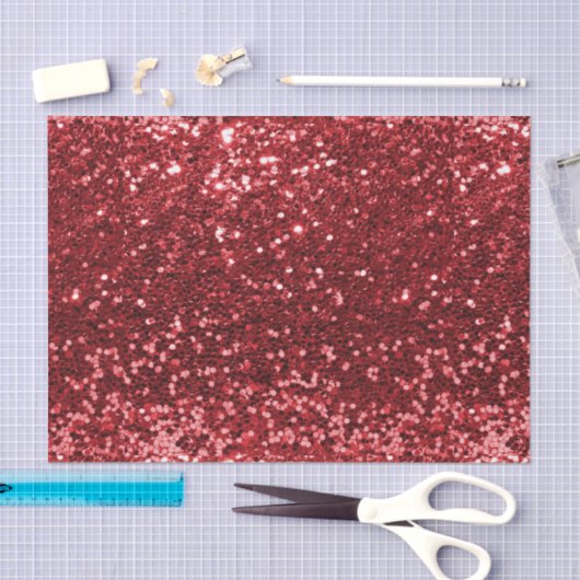 Chunky Confetti Glitter Sparkle Red Tissuepapier (Craft)