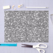 Chunky Confetti Glitter Sparkle Silver Tissuepapier (Craft)