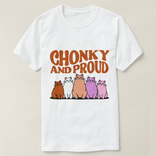 Chunky Confidence – Chonky en Trots T-shirt (Design voorkant)