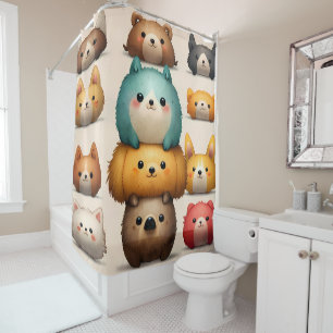 Chunky Critter Crew Douchegordijn Leuk Dierenplezi