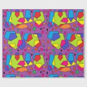 Chunky funky wrappaper paars thema hip cadeaupapier (Vlak)