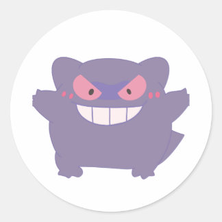 Chunky Gengar Ronde Sticker