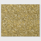 Chunky Glitter Pattern Dark Yellow Gold ID144 Cadeaupapier (Vlak)