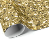 Chunky Glitter Pattern Dark Yellow Gold ID144 Cadeaupapier (Rol Hoek)