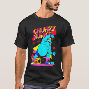 Chunky Hunks Gym Gewichtheffen Bodybuilding Spier T-shirt