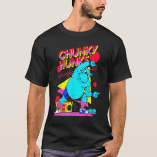 Chunky Hunks Gym Gewichtheffen Bodybuilding Spier T-shirt