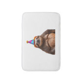 Chunky luiaard verjaardagsfeesthoed cadeau grappig badmat (Voorkant Verticaal)