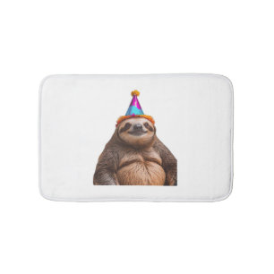 Chunky luiaard verjaardagsfeesthoed cadeau grappig badmat