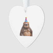 Chunky luiaard verjaardagsfeesthoed cadeau grappig ornament (voorkant)
