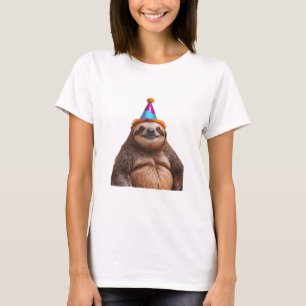 Chunky luiaard verjaardagsfeesthoed cadeau grappig t-shirt