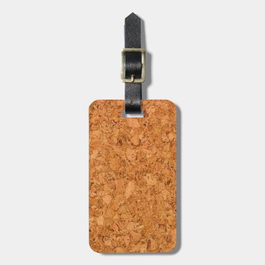 Chunky Natural Cork Wood Grain look Bagagelabel (Voorkant verticaal)