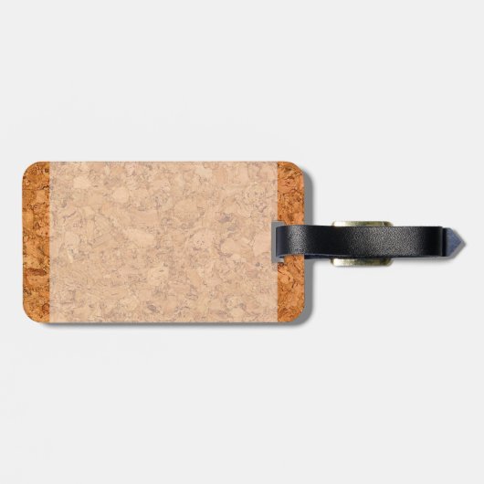 Chunky Natural Cork Wood Grain look Bagagelabel (Achterkant horizontaal)