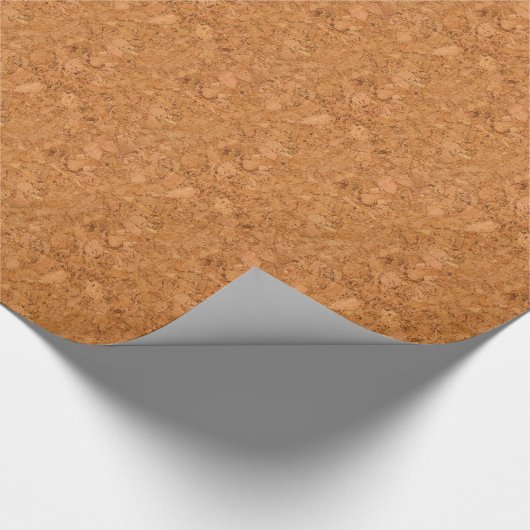 Chunky Natural Cork Wood Grain look Cadeaupapier (Hoek)