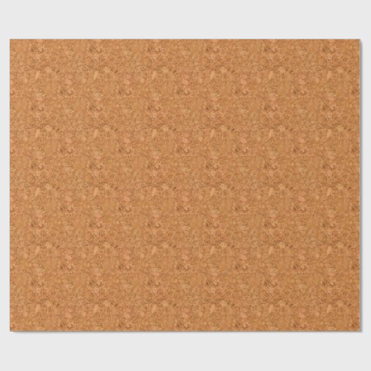 Chunky Natural Cork Wood Grain look Cadeaupapier (Vlak)