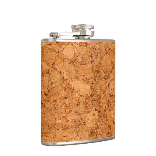 Chunky Natural Cork Wood Grain look Heupfles (Rechts)