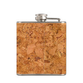 Chunky Natural Cork Wood Grain look Heupfles (Achterkant)