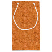 Chunky Natural Cork Wood Grain look Klein Cadeauzakje (Achterkant)