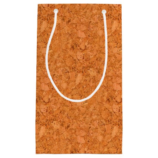 Chunky Natural Cork Wood Grain look Klein Cadeauzakje (Voorkant)