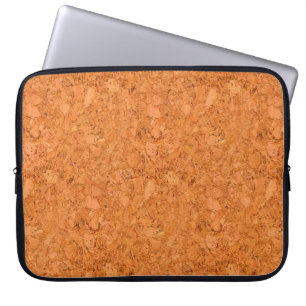 Chunky Natural Cork Wood Grain look Laptop Sleeve