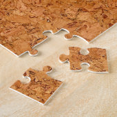 Chunky Natural Cork Wood Grain look Legpuzzel (Zijkant)