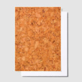 Chunky Natural Cork Wood Grain look Vellum Uitnodigingen (Offset)