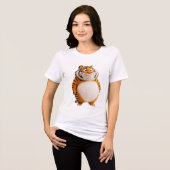 Chunky Orange Tiger Tee | Cute Round Zodiac Tiger  Tri-Blend Shirt (Voorkant volledig)