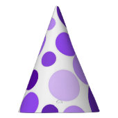 Chunky Paarse Stippen Partij Pet Feesthoedjes (Rechts)