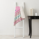 Chunky Pastel Knit Monogram Custom Name Gift Sherpa Deken (In situ)