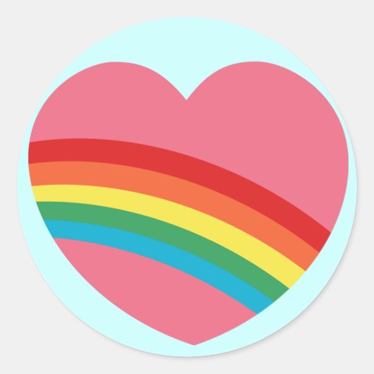 Chunky Rainbow Heart Stickers 80 (Voorkant)