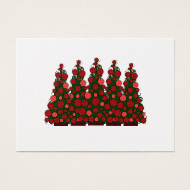 Chunky Red Bericht Kerst Labels Visitekaartje (Voorkant)