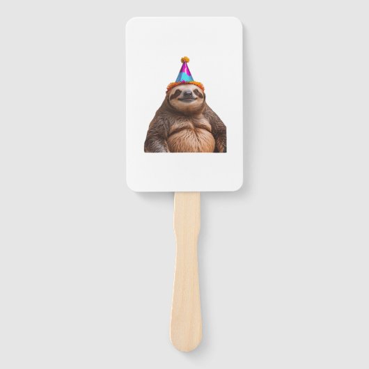 Chunky Sloth birthday party hat gift funny meme pr Handwaaier (Voorkant)