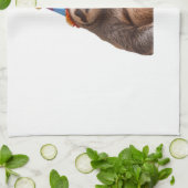 Chunky Sloth birthday party hat gift funny meme pr Theedoek (Gevouwen)