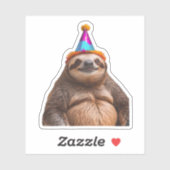 Chunky Sloth verjaardagsfeestje pet cadeau grappig Sticker (Vel)