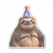 Chunky Sloth verjaardagsfeestje pet cadeau grappig Sticker (Voorkant)