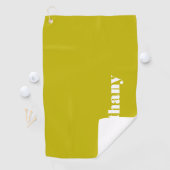 Chunky Typography Monogram Chartreuse Golfhanddoek (Insitu)