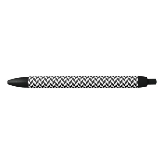 Chunky visgraat zwart en wit zwarte inkt pen (Voorkant)