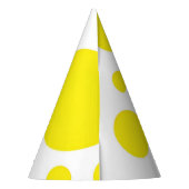 Chunky Yellow Stippen Party Pet Feesthoedjes (Achterkant)