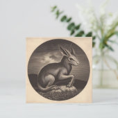 Chupacabra Antiek illustratie horror Kaart (Staand voorkant)