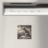 Chupacabra Antiek illustratie horror Magneet (Insitu (Vaatwasser))