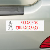 Chupacabra Bumpersticker (Op auto)