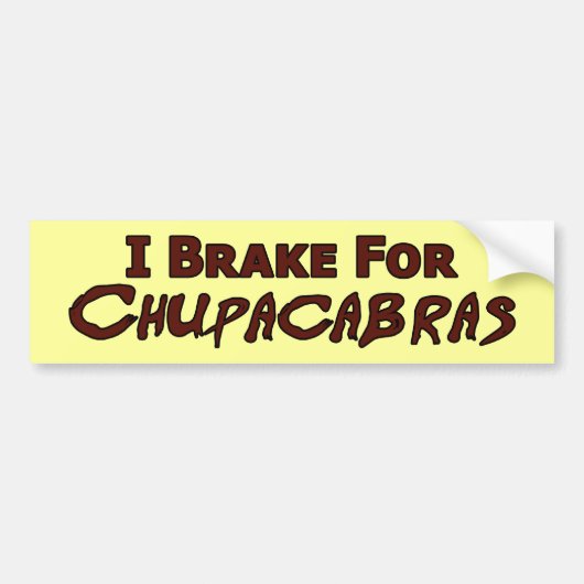 Chupacabra Bumpersticker (Voorkant)