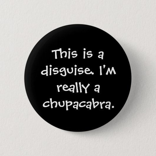 Chupacabra Costume Ronde Button 5,7 Cm (Voorkant)