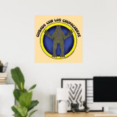 Chupacabra Cryptid 90s Retro Pas Op Voor De Chupa Poster (Thuiskantoor)