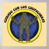 Chupacabra Cryptid 90s Retro Pas Op Voor De Chupa Poster (Voorkant)