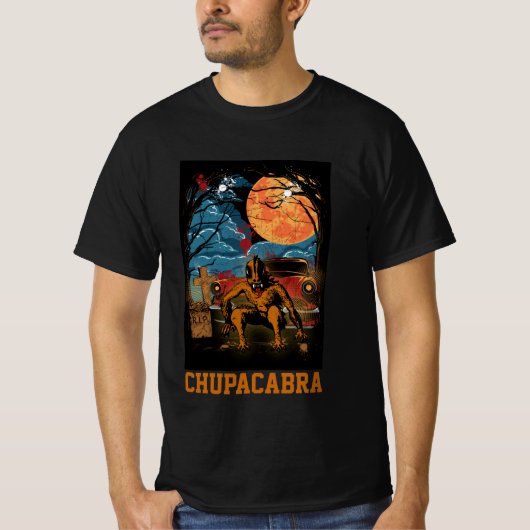 Chupacabra Cryptid Cryptid  Tekst T-Sh T-shirt (Voorkant)