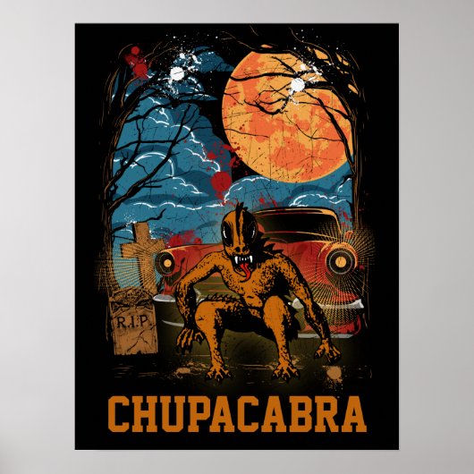 Chupacabra Cryptid Cryptid  tekst voor de creatie Poster (Voorkant)